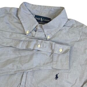 Polo‎ Ralph Lauren Classic Fit Button Down Shirt Light Blue 16.5/34-35